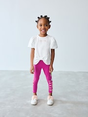 Baker by Ted Baker Pink 2 Piece T-Shirt and Floral Print Leggings Set - Image 1 of 13