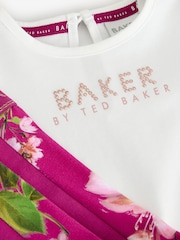Baker by Ted Baker Pink 2 Piece T-Shirt and Floral Print Leggings Set - Image 12 of 13