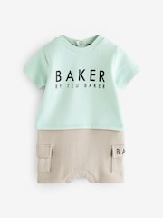 أخضر - ثوب أطفال بكُم قصير من Baker By Ted Baker - صورة 1 من 4