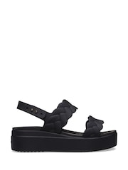 Crocs Black Brooklyn Woven Low Wedges - Image 1 of 3