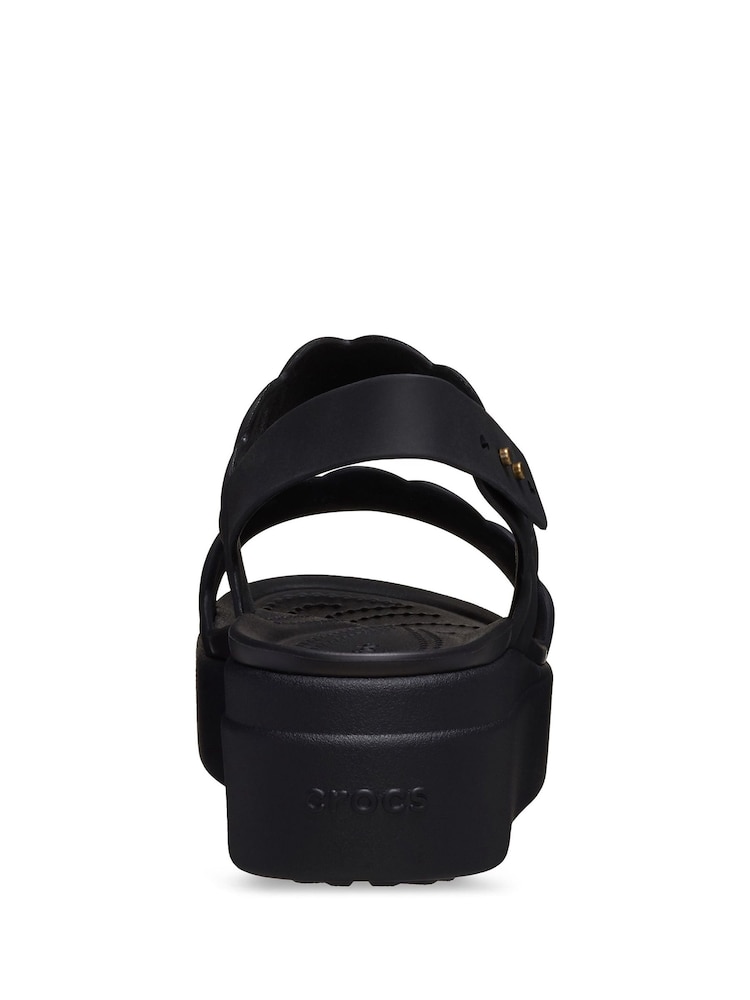 Crocs Black Brooklyn Woven Low Wedges - Image 2 of 3