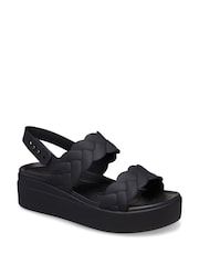 Crocs Black Brooklyn Woven Low Wedges - Image 5 of 7