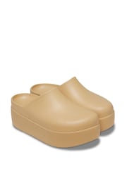 Crocs Beige Classic Dylan Platform Clogs - Image 2 of 4
