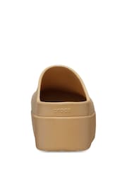 Crocs Beige Classic Dylan Platform Clogs - Image 3 of 4