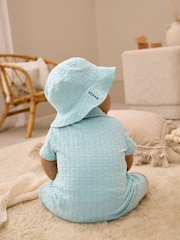 Baker by Ted Baker Textured Romper and Hat Set - Изображение 4 из 12