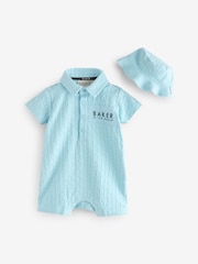 Baker by Ted Baker Textured Romper and Hat Set - Изображение 7 из 12