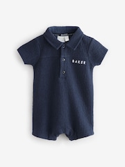 Baker by Ted Baker Navy/Stone Textured Rompers 2 Pack - Bild 4 von 11