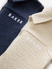 Baker by Ted Baker Navy/Stone Textured Rompers 2 Pack - Bild 5 von 11