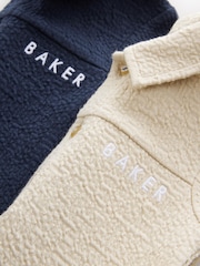 Baker by Ted Baker Navy/Stone Textured Rompers 2 Pack - Bild 8 von 11