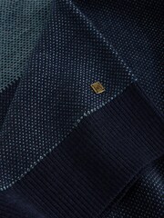 White Stuff Blue Newport Merino Jacquard Crew Neck Jumper - Image 6 of 6