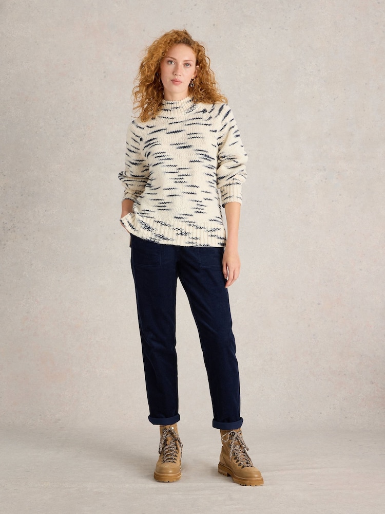White Stuff Blue Twister Corduroy Trousers - Image 1 of 6