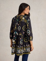 White Stuff Black Marta 100% Cotton Tunic - Image 2 of 6