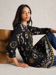 White Stuff Black Marta 100% Cotton Tunic - Image 3 of 6