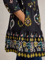 White Stuff Black Marta 100% Cotton Tunic - Image 4 of 6