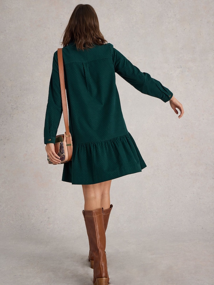 White Stuff Green Daria Cord Dress - Image 2 of 6