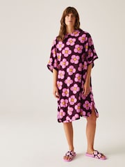 Regatta Pink Women's Orla Kiely Toweling Robe II - Image 4 of 8