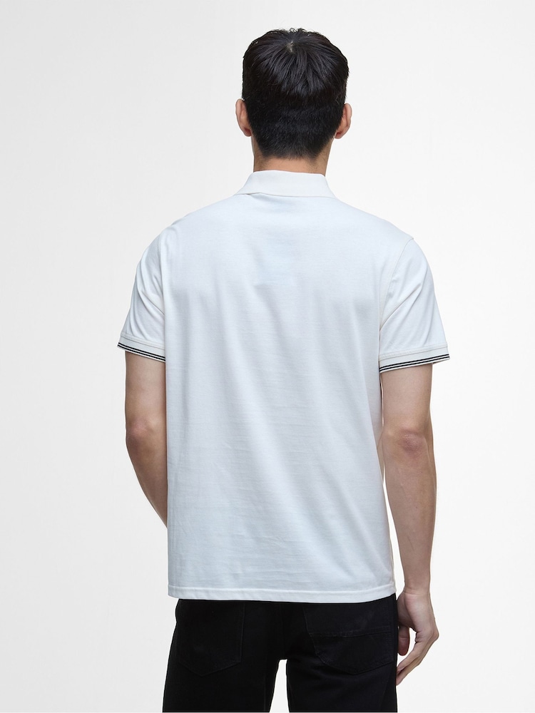 Barbour® International Ollie Twin Tipped Placket 100% Cotton Polo Shirt - Image 2 of 5