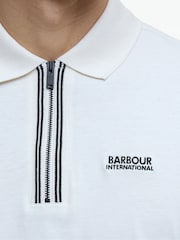Barbour® International Ollie Twin Tipped Placket 100% Cotton Polo Shirt - Image 4 of 5