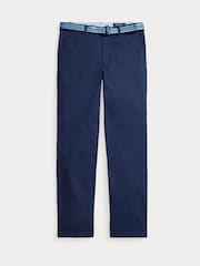 Polo Ralph Lauren Navy Boys Slim Fit Flex Abrasion Twill Trousers - Image 1 of 2