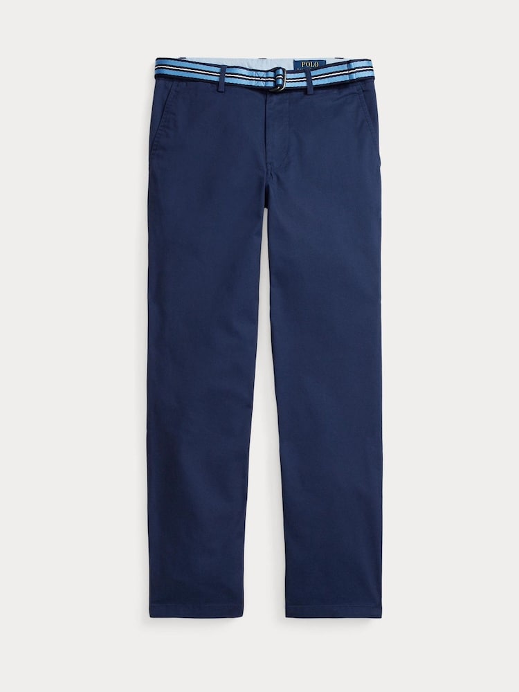 Polo Ralph Lauren Navy Boys Slim Fit Flex Abrasion Twill Trousers - Image 1 of 2