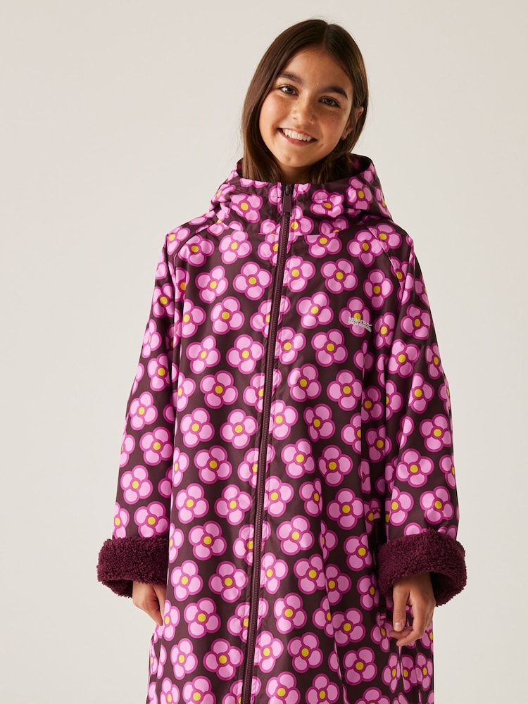 Regatta Pink Girls Orla Kiely Change Robe - Image 1 of 9