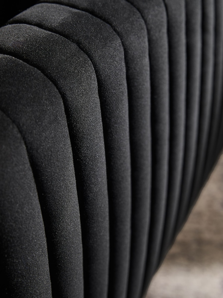 Soft Velvet Black Evie Accent Chair - Image 2 of 9