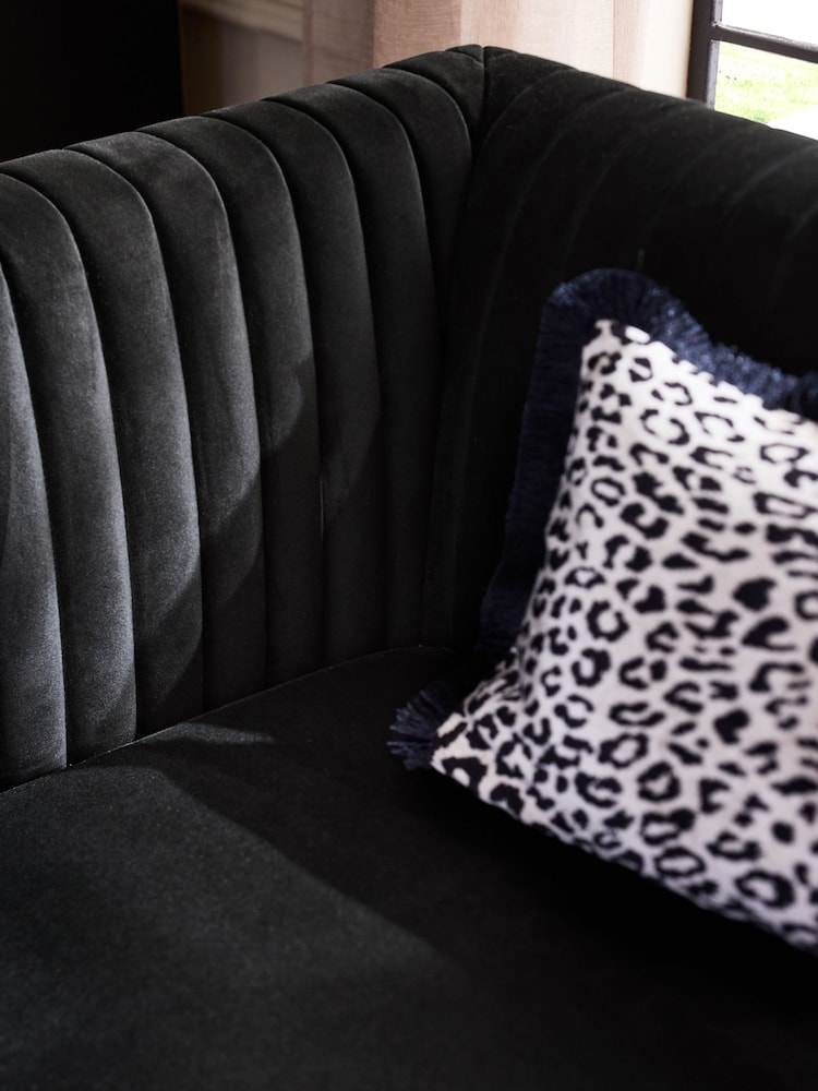 Soft Velvet Black Evie Petite Sofa - Image 2 of 10