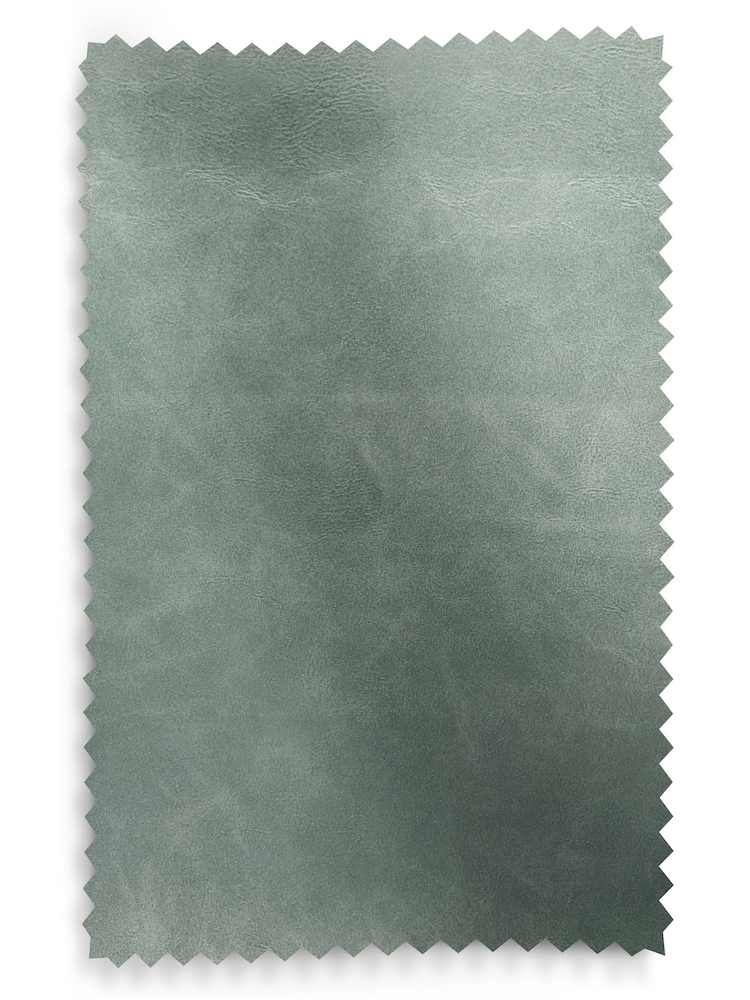 Distressed Faux Leather Green Chester Armchair - Image 10 of 10