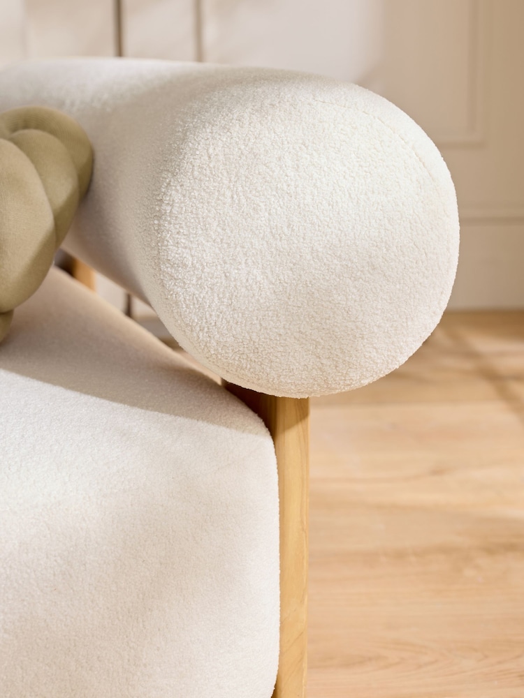 Cosy Boucle Ivory Natural Nellie Accent Sofa Chair - Image 2 of 9