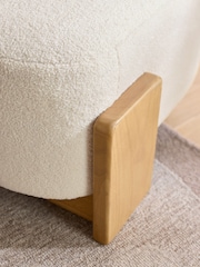 Cosy Boucle Ivory Natural Nellie Accent Sofa Chair - Image 3 of 9