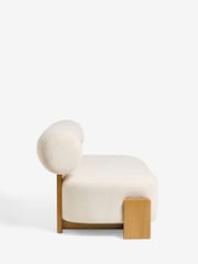 Cosy Boucle Ivory Natural Nellie Accent Sofa Chair - Image 6 of 9
