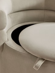 Soft Velvet Pebble Natural Mia Storage Accent Chair - Image 9 of 13