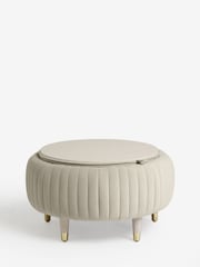 Soft Velvet Pebble Natural Evie Coffee Table - Image 9 of 11