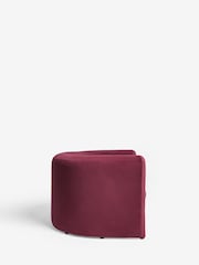 Soft Velvet Cranberry Red Rana Accent Chair - Image 7 of 9