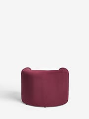 Soft Velvet Cranberry Red Rana Accent Chair - Image 8 of 9