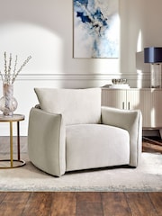 Fine Chenille Light Grey Ashby Accent Chair - Image 1 of 9