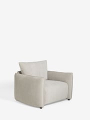 Fine Chenille Light Grey Ashby Accent Chair - Image 6 of 9