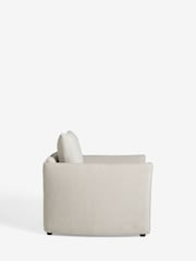 Fine Chenille Light Grey Ashby Accent Chair - Image 7 of 9