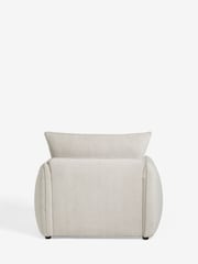Fine Chenille Light Grey Ashby Accent Chair - Image 8 of 9