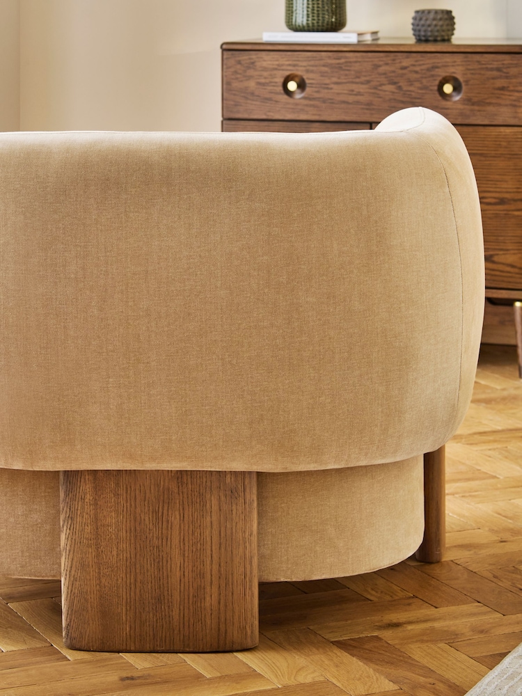 Opulent Chenille Light Camel N Premium Ingrid Accent Chair - Image 2 of 10 Opulent Chenille Light Camel N Premium Ingrid Accent Chair - Image 2 of 10