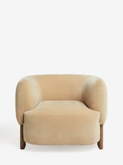 Opulent Chenille Light Camel N Premium Ingrid Accent Chair - Image 3 of 10