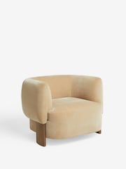 Opulent Chenille Light Camel N Premium Ingrid Accent Chair - Image 6 of 10