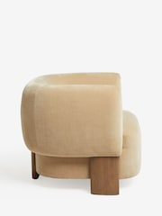 Opulent Chenille Light Camel N Premium Ingrid Accent Chair - Image 7 of 10