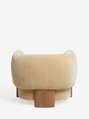 Opulent Chenille Light Camel N Premium Ingrid Accent Chair - Image 8 of 10
