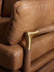 Vintaged Faux Leather Light Brown Flinton Sofa - Image 3 of 10