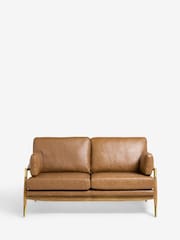 Vintaged Faux Leather Light Brown Flinton Sofa - Image 6 of 10