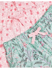 Monsoon Green Floral Jersey Pyjamas 2 Pack - Image 6 of 6