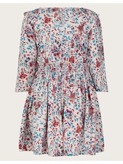 Monsoon Purple Floral Woodland Long Sleeve Dress - Image 3 of 4