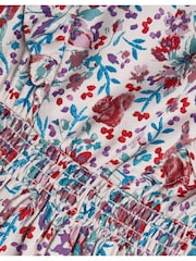 Monsoon Purple Floral Woodland Long Sleeve Dress - Image 4 of 4
