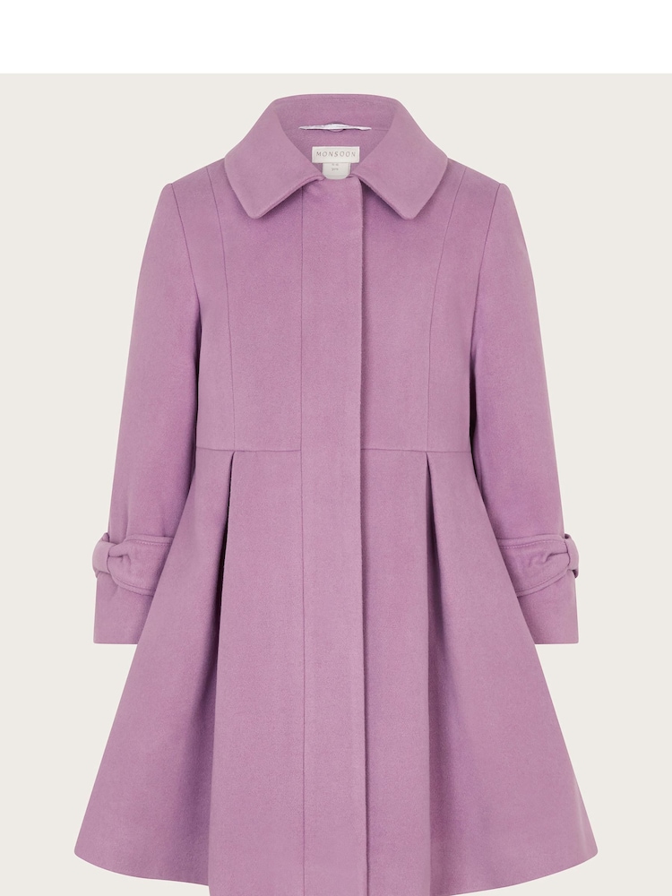 Monsoon Faux Fur Collar Trim Coat - Image 3 of 4